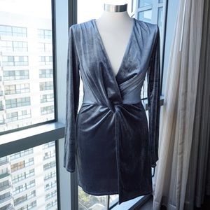 Velvet Blue Long Sleeve Dress, NWT